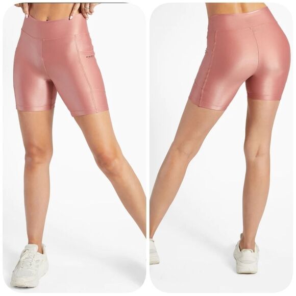 KORAL TEMPO Infinity High Rise Bike Shorts - Dusty Rose - Picture 2 of 9